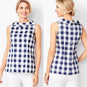 Talbots Audrey Gingham Plus Petite Top 16WP